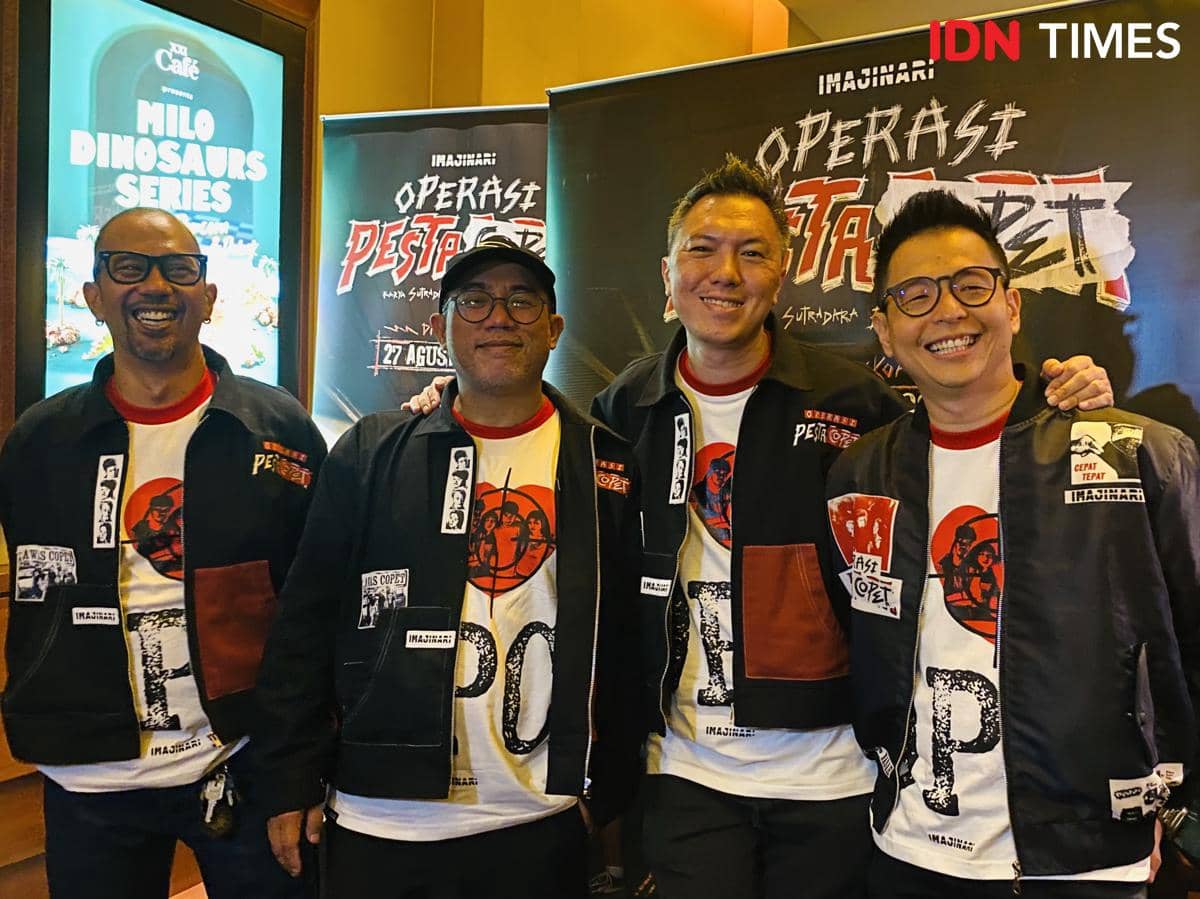 Suasana konferensi pers film Operasi Pesta Copet pada Selasa, 18 Agustus 2026, didokumentasikan oleh IDN Times.