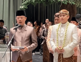 Pernikahan Sespri Presiden Prabowo Subianto, Rizky Irmansyah, di JCC, Senayan, Minggu (23/8/2026). (Instagram/@Sugiono)
