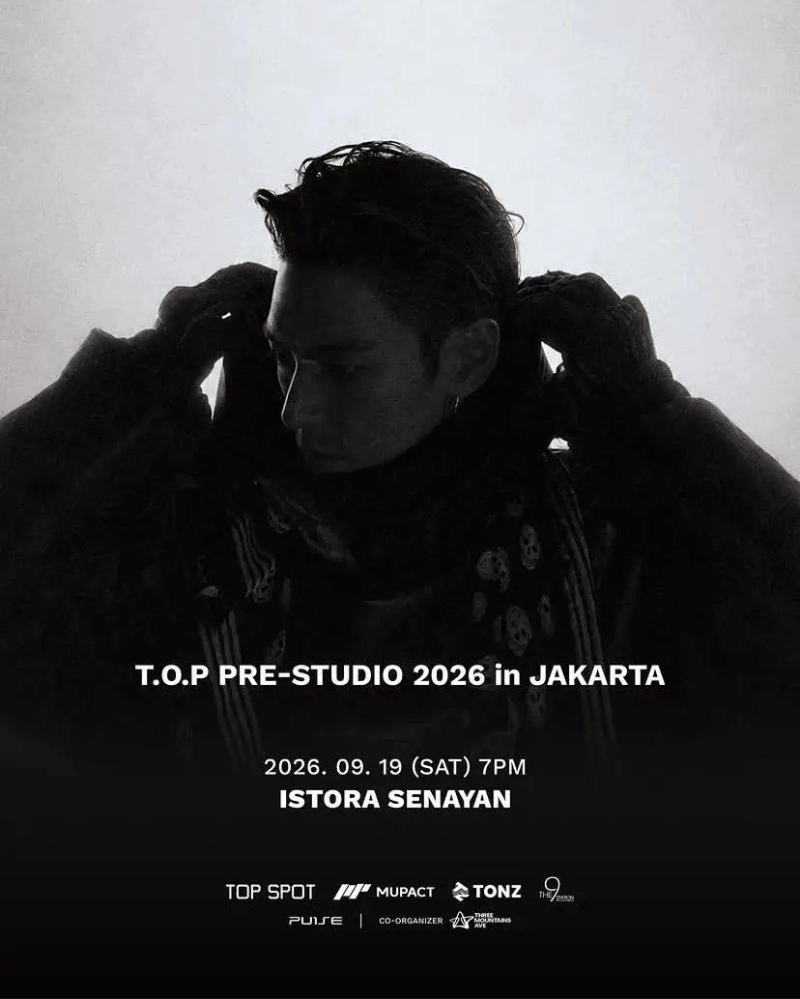 Poster fan meeting T.O.P di Jakarta (instagram.com/threemountainsave)