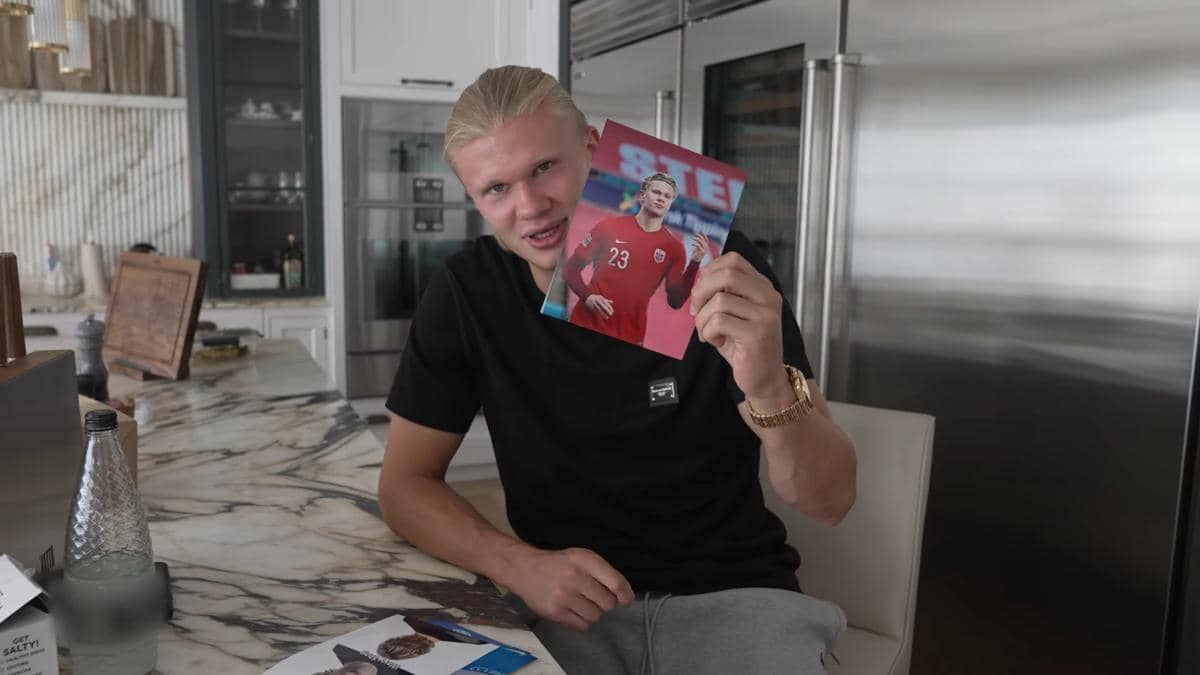 Potret Erling Haaland potong rambut jadi buzz cut (youtube.com/Erling Haaland)