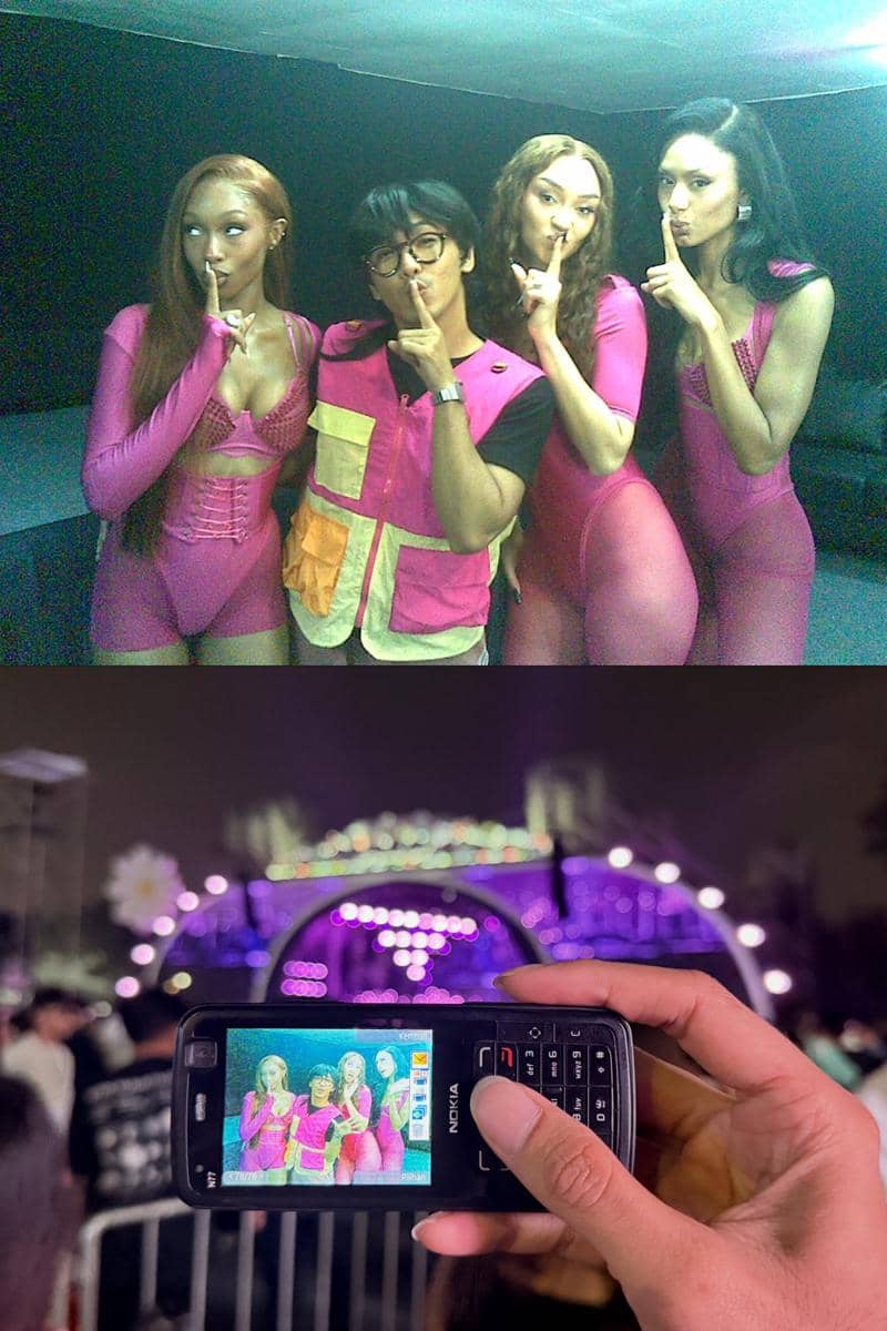 Selebtok Bondol berfoto bersama Flo saat menghadiri hari kedua LaLaLa Fest 2026, diunggah melalui Instagram.
