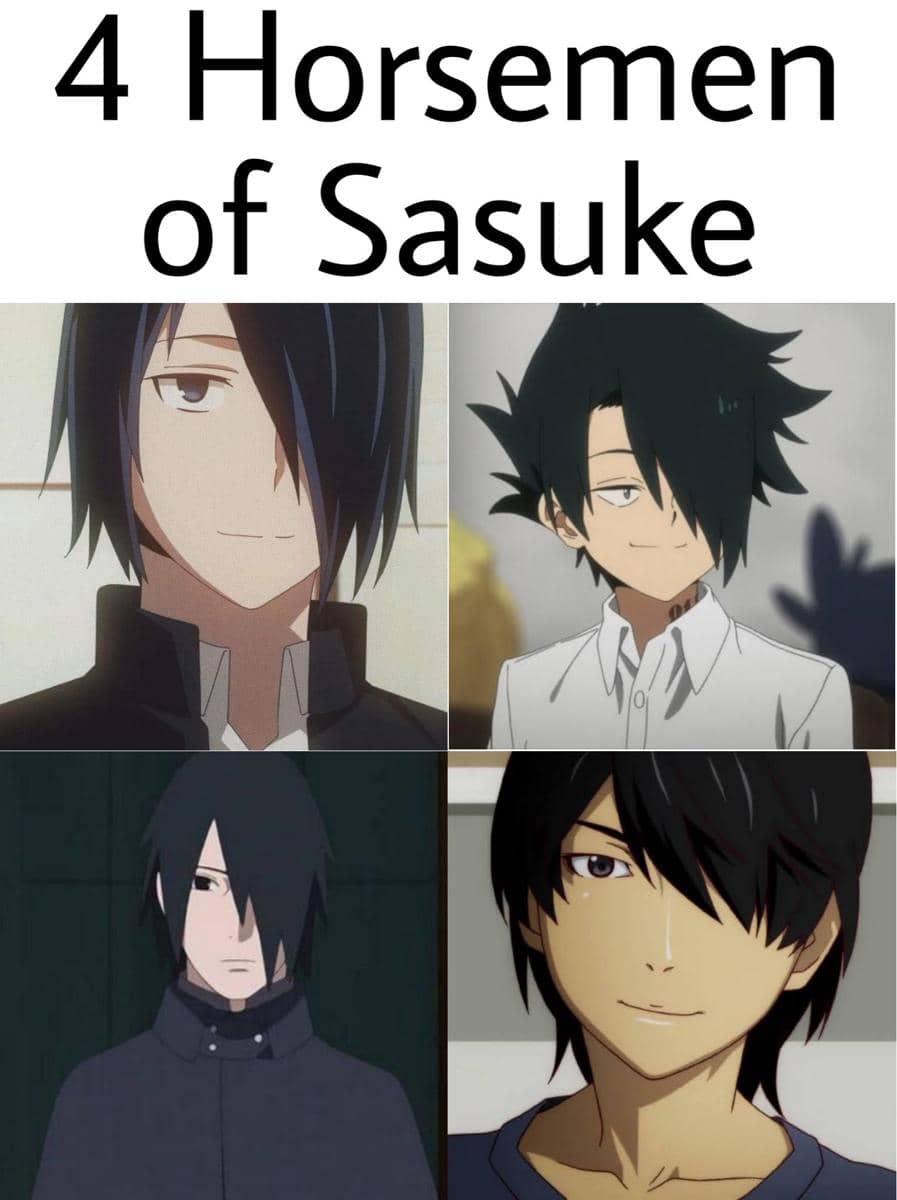 meme anime tentang gaya rambut cowok
