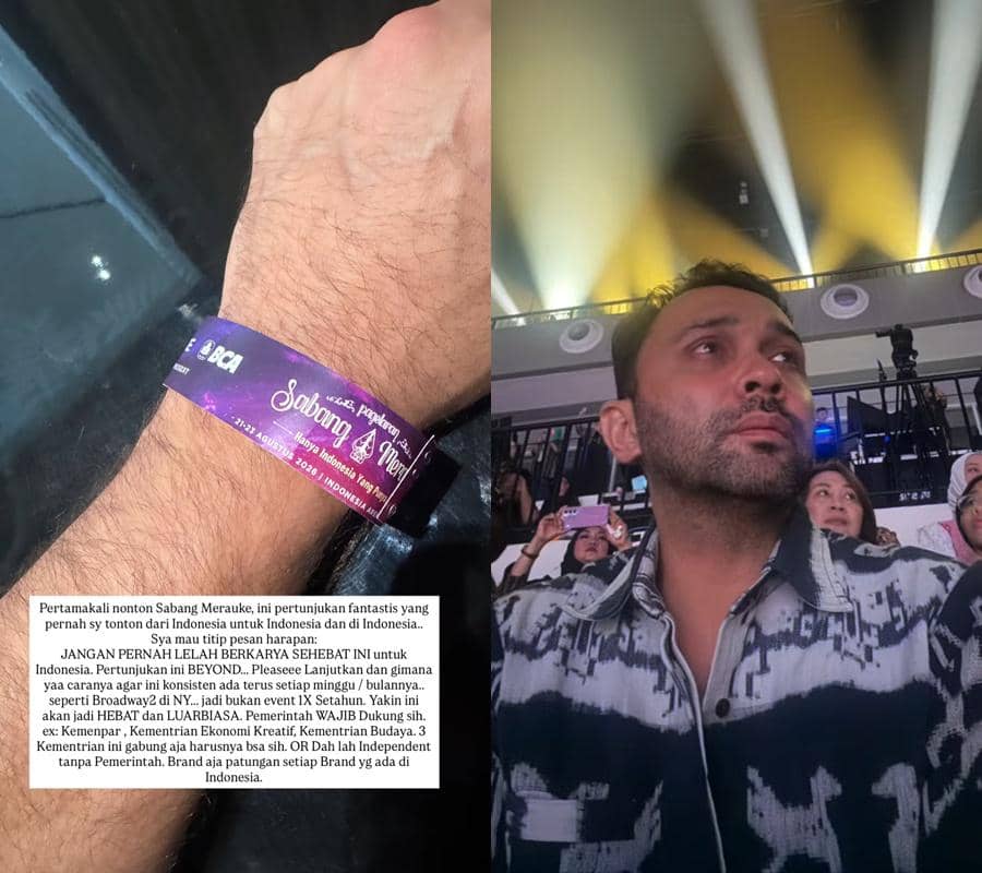 Sejumlah artis menghadiri Pagelaran Sabang Merauke 2026 dalam unggahan Instagram yang dibagikan Teuku Zacky.