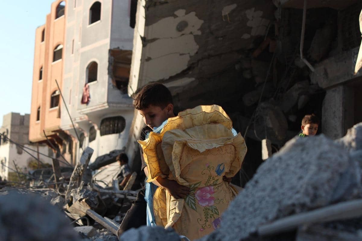 potret seorang anak di Gaza