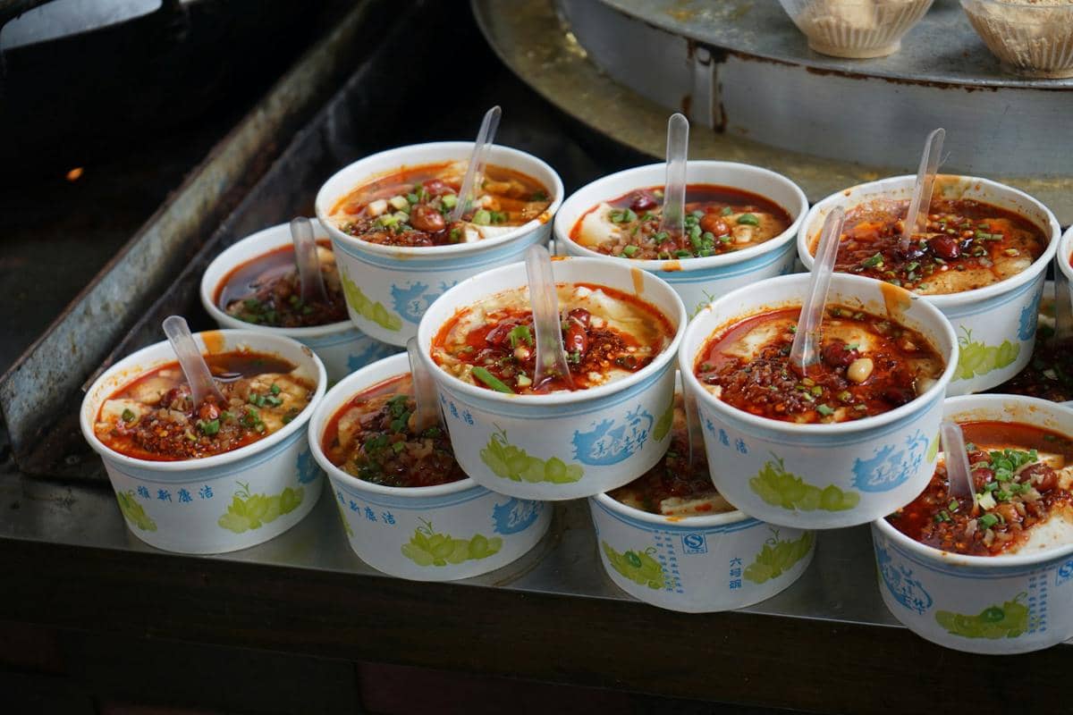 Sichuan savory tofu pudding