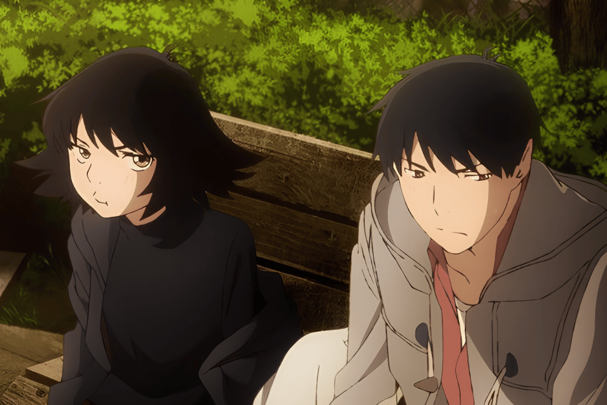 Haru Nonaka dan Rikuo Uozumi dalam salah satu adegan anime Sing "Yesterday" for Me
