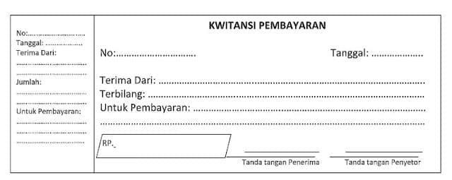 ilustrasi Kwitansi Pembayaran Produk atau Jasa