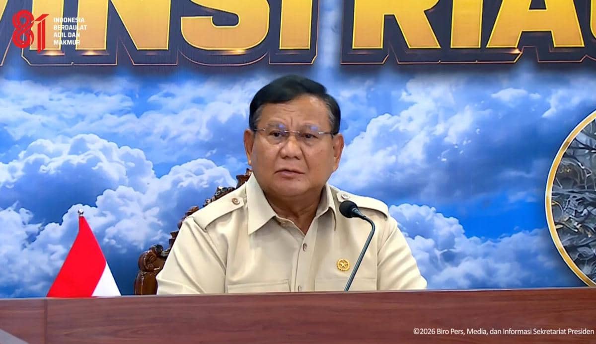 Datang ke Riau, Prabowo Dapat Laporan 16,2 Ribu Lahan Terbakar