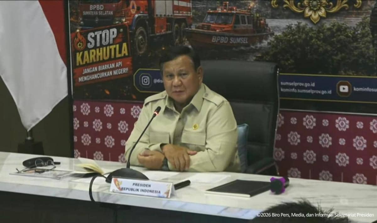 199 Hektare Lahan di Sumsel Masih Terbakar, Prabowo: Kondisi Terkendali