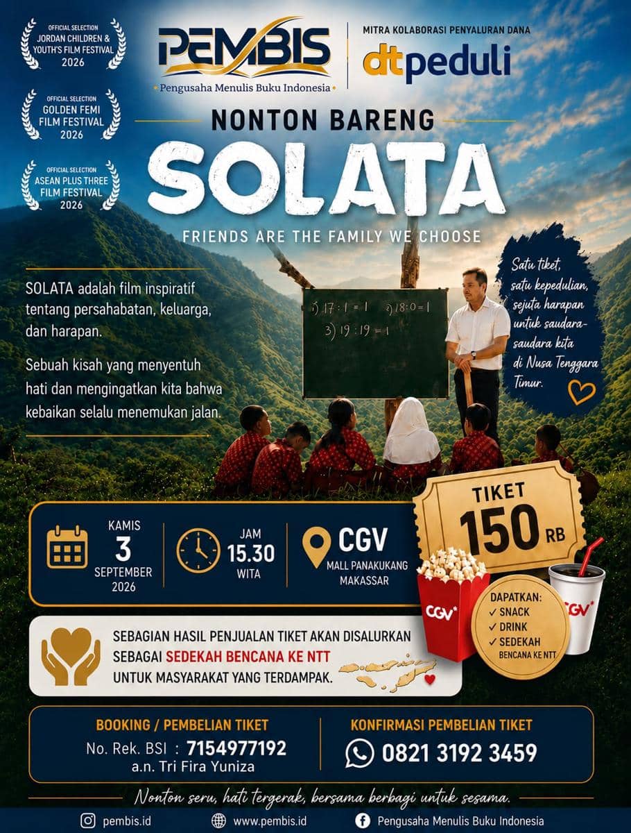 Nonton bareng film SOLATA sekaligus donasi korban gempa NTT. (Dok. Istimewa)