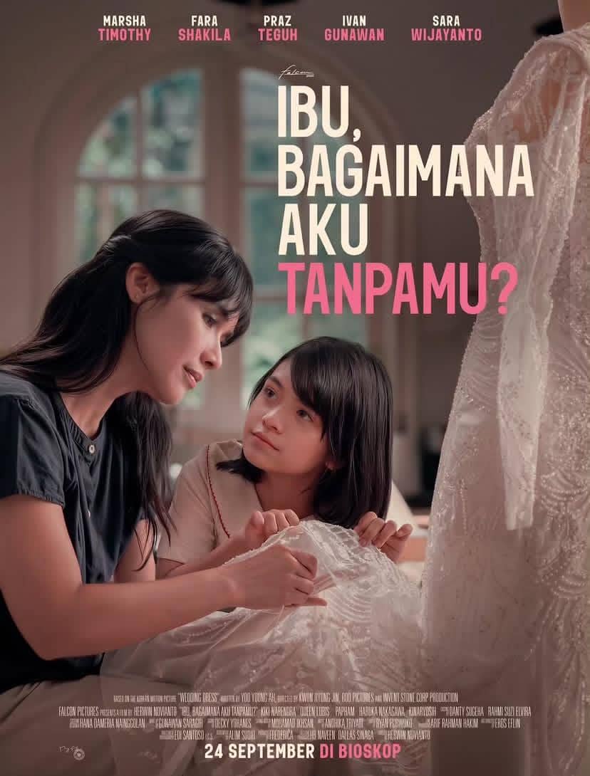 Poster film Ibu, Bagaimana Aku Tanpamu? dalam unggahan Instagram Falcon Pictures dengan judul pada desain promosi.