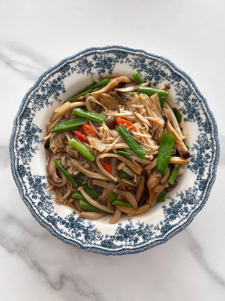 Resep Nametake, Tumis Jamur Enoki Irit Bahan Khas Jepang