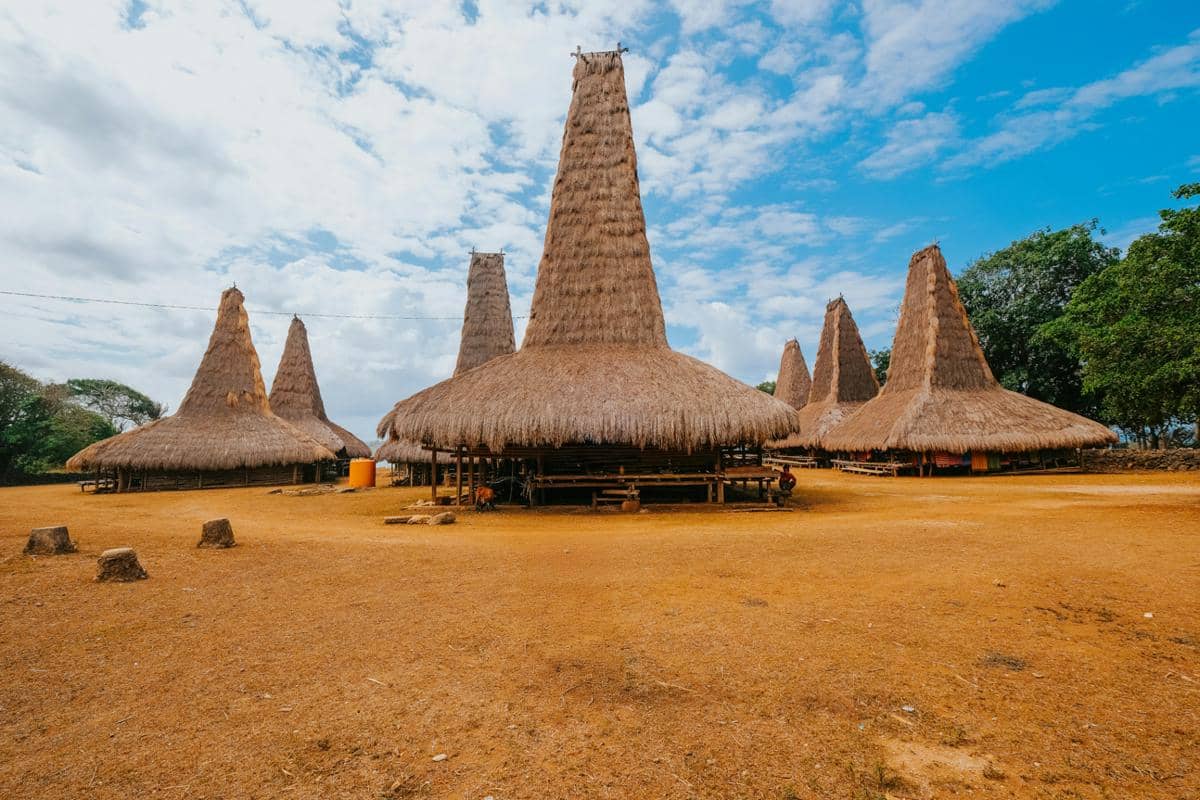 ilustrasi rumah tradisional di Sumba