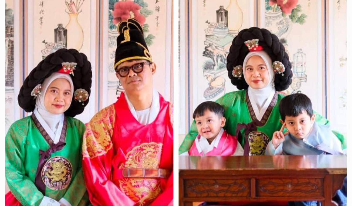 Liburan Musdalifah Basri di Korea Selatan, Pakai Hanbok
