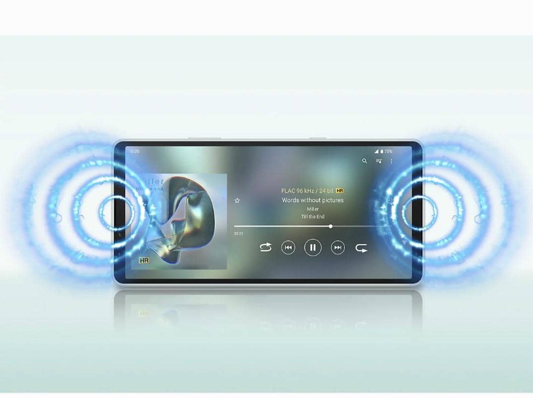 ilustrasi speaker stereo Sony Xperia 10 VIII