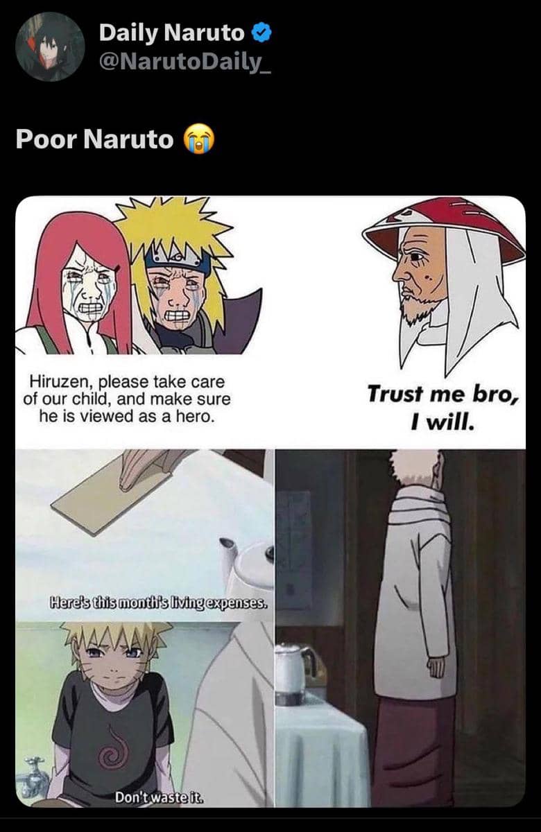 meme Naruto tentang uang