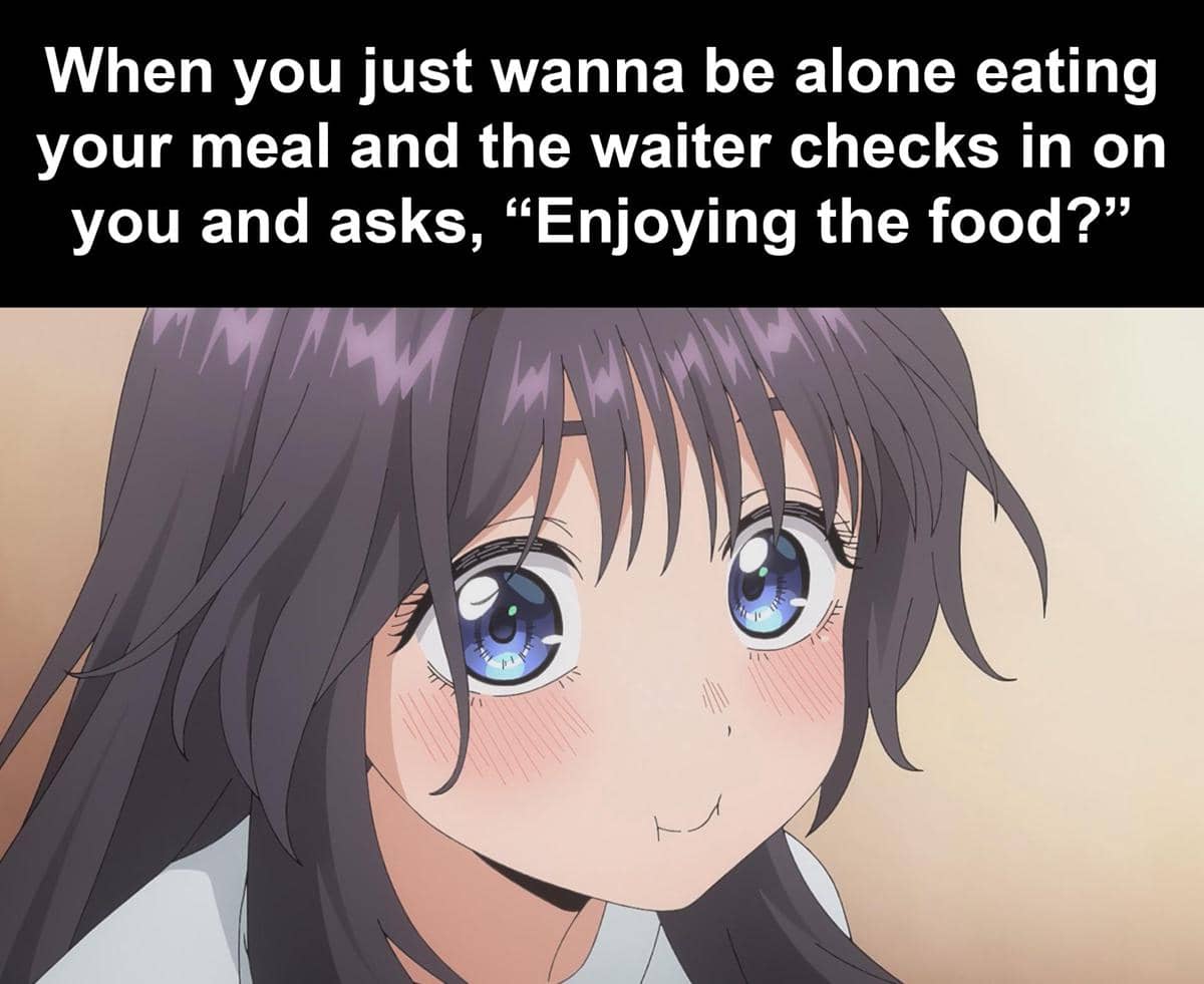 meme anime tentang pelayan