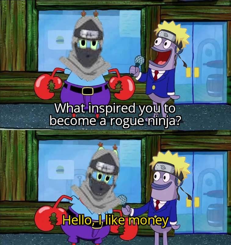 meme Naruto tentang uang