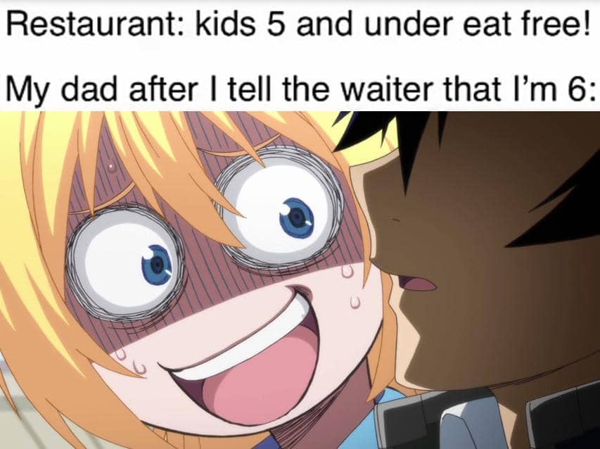 meme anime tentang pelayan