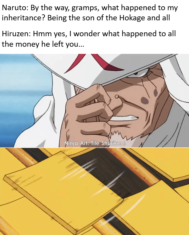meme Naruto tentang uang