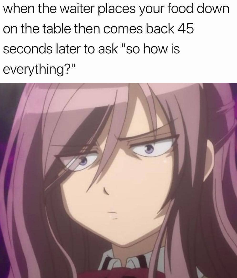 meme anime tentang pelayan