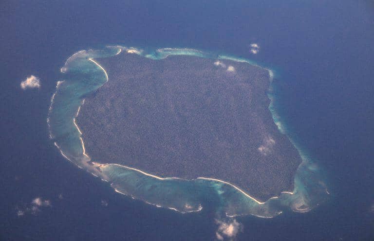 Pulau Sentinel Utara dari citra satelit