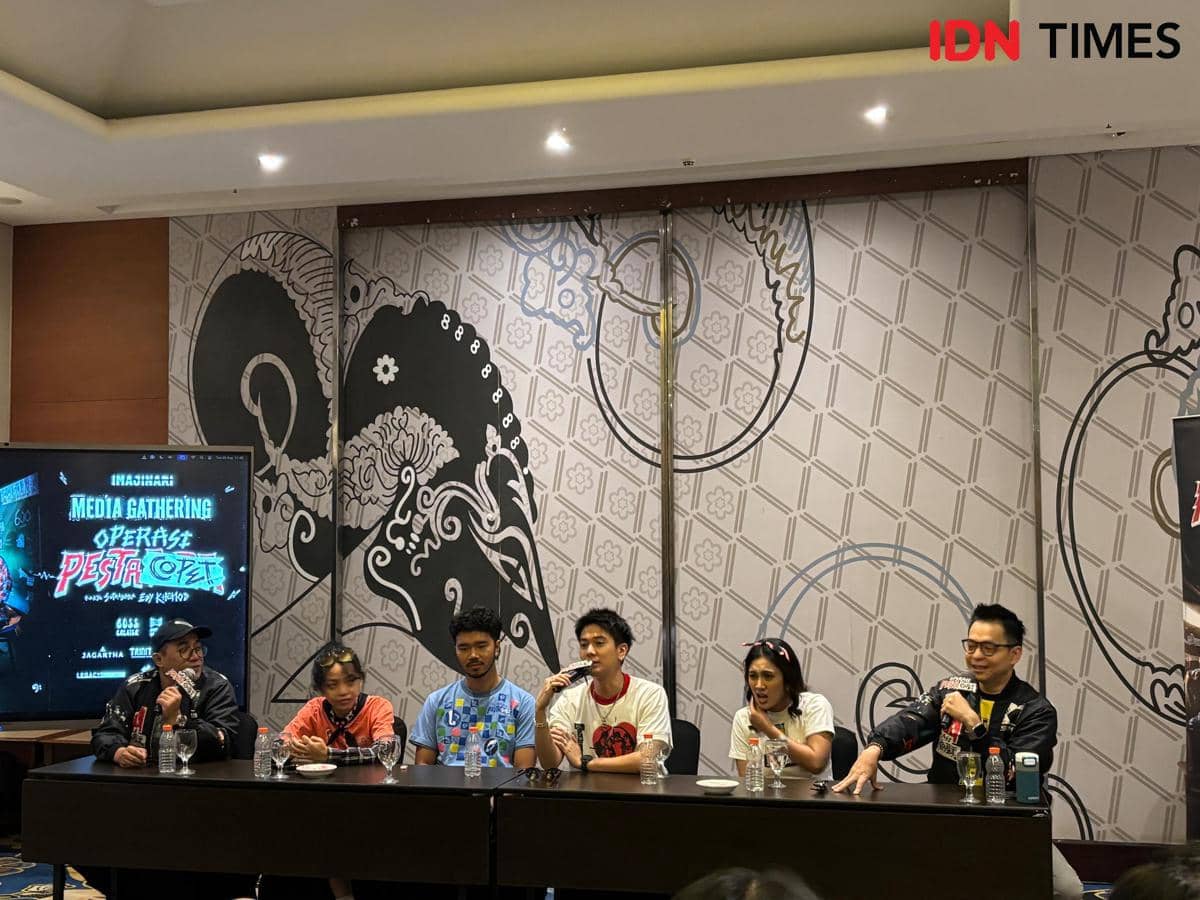 Jumpa pers Film Operasi Pesta Copet di Yogyakarta, Selasa (25/8/2026). (IDN Times/Herlambang Jati Kusumo)