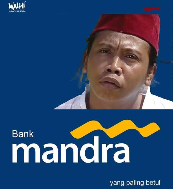 Logo meme yang dikaitkan dengan akun Instagram @walhisumut, digunakan sebagai ilustrasi pada unggahan daring.