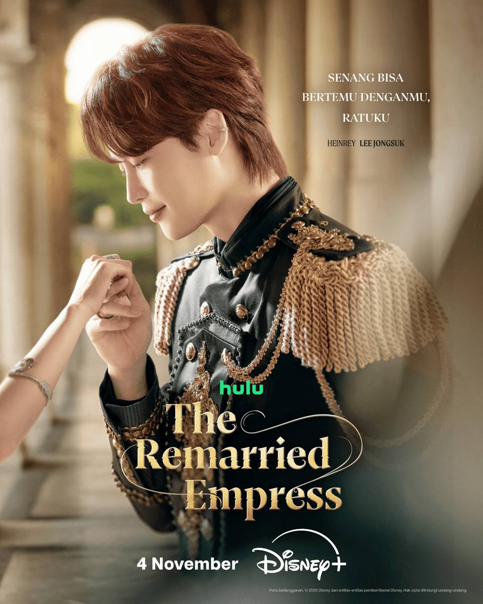 Poster karakter Heinrey dari serial Disney+ The Remarried Empress, menampilkan sosok Heinrey dalam materi promosi resmi.