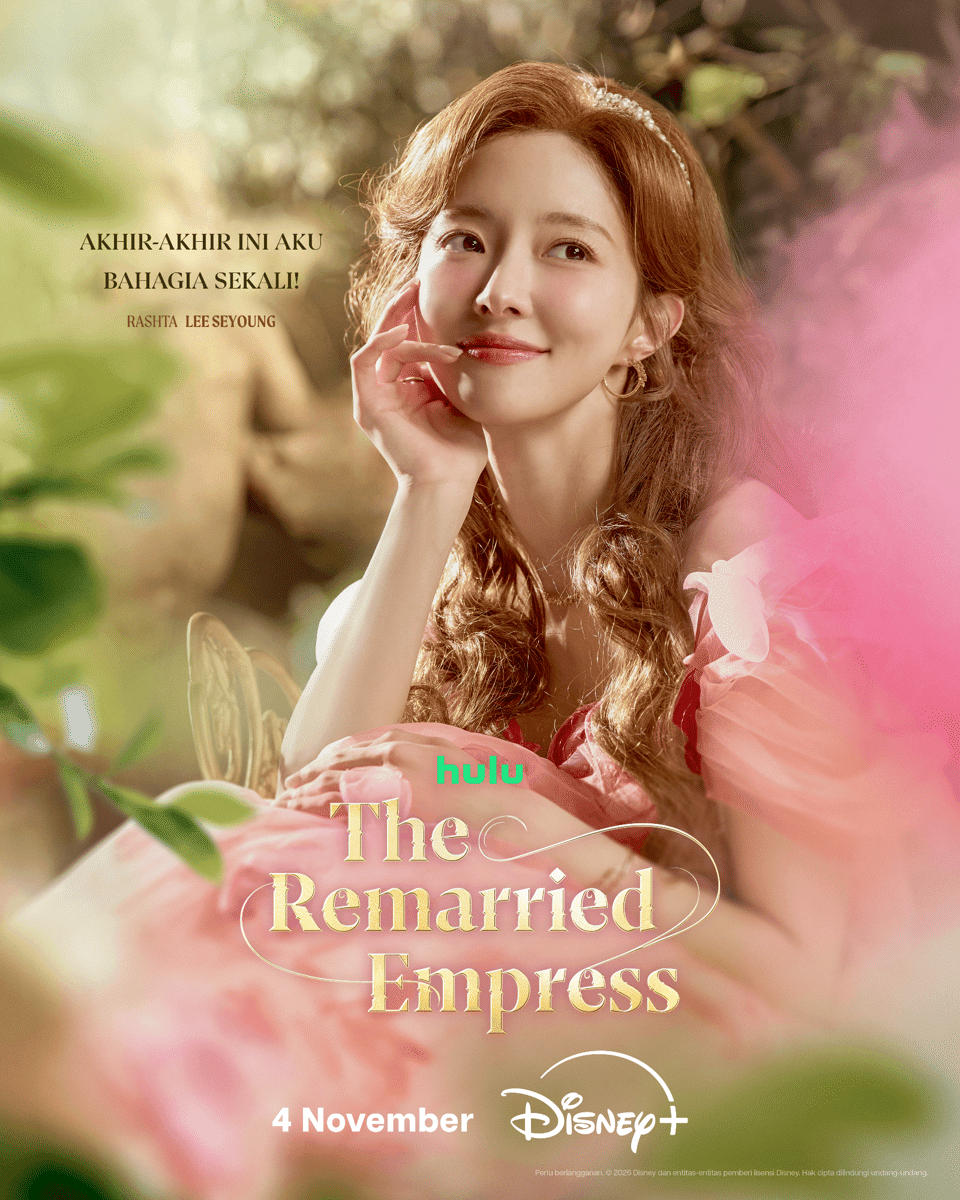 Poster karakter Rashta dari Disney+ The Remarried Empress sebagai materi promosi serial yang dirilis Disney+.