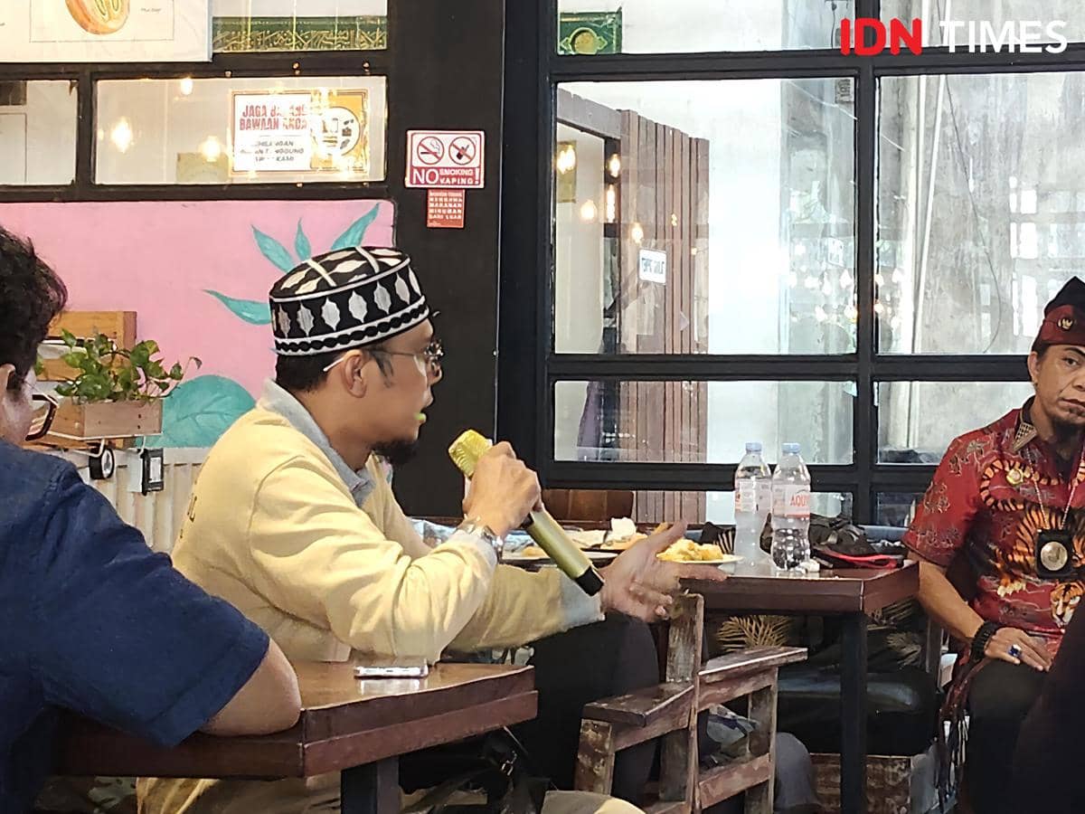 Diskusi dan konferensi pers tentang menjaga stabilitas politik serta kondusivitas nasional di Jakarta Selatan.