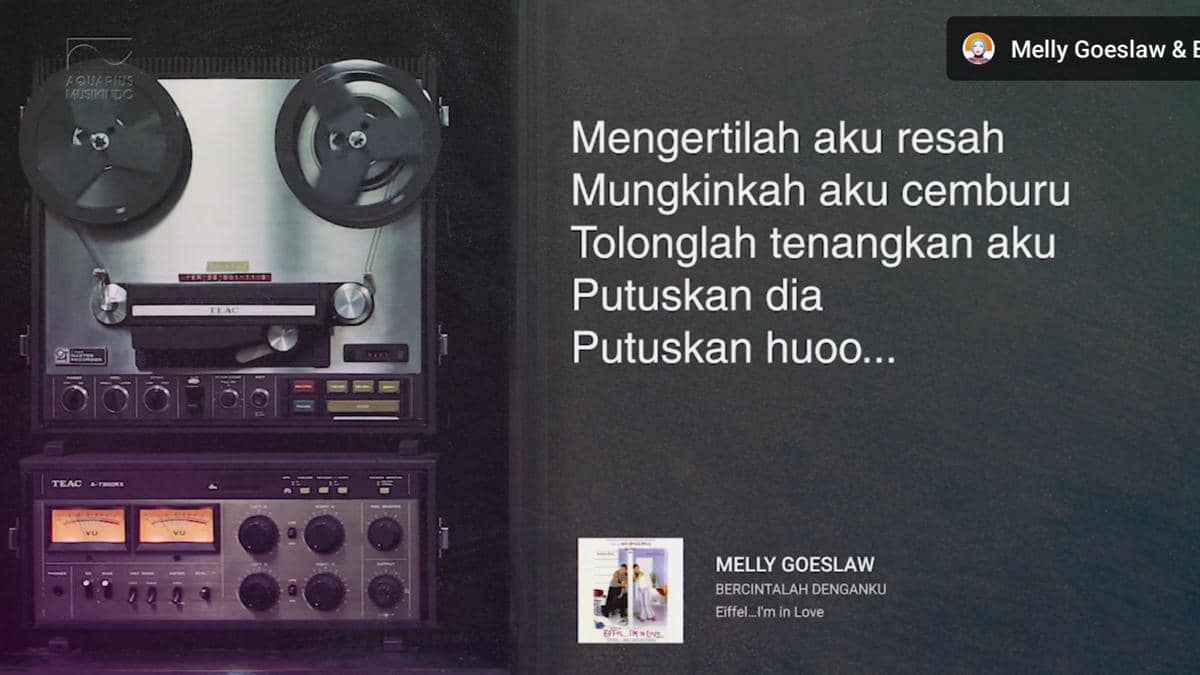 cuplikan video lirik "Bercintalah Denganku"