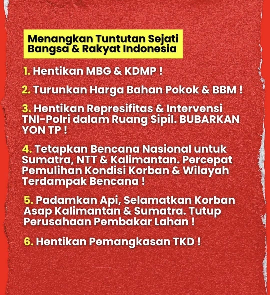 demo 27 Agustus, FMN