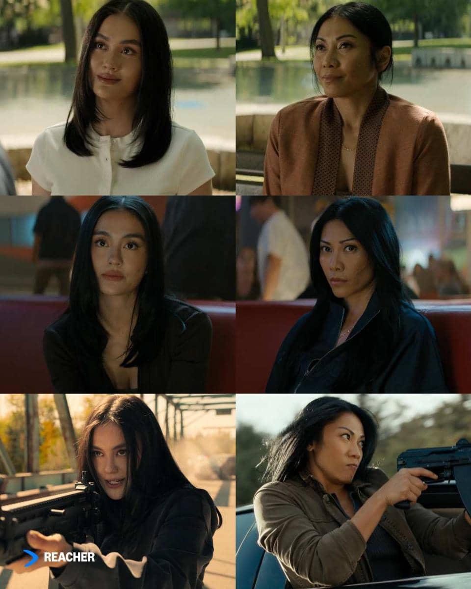 Agnez Mo dan Anggun tampil bersama dalam materi promosi serial Reacher Season 4 produksi Prime Video.