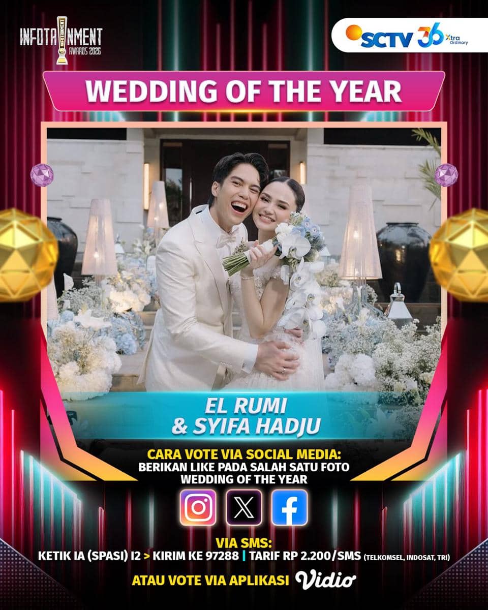 Poster resmi daftar nominasi Infotainment Awards 2026 yang diunggah melalui akun Instagram SCTV.