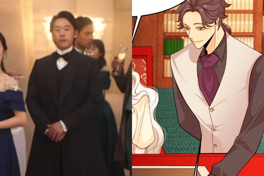 Kolase perbandingan karakter Remarried Empress dalam versi Webtoon Naver dan adaptasi drama produksi Disney+.