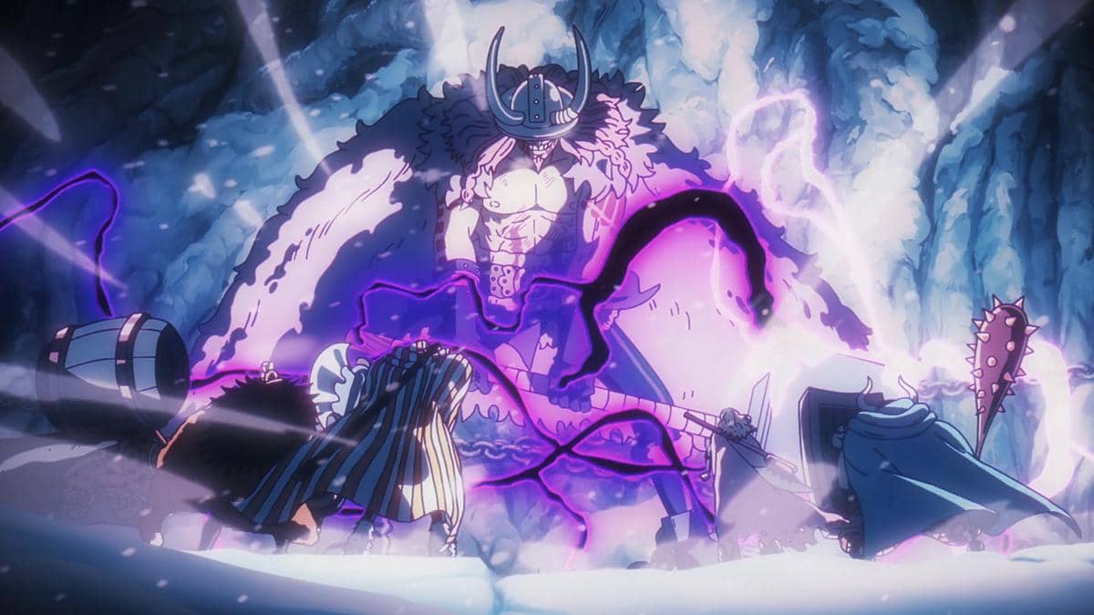 Visual promosi anime One Piece produksi Toei Animation, menampilkan karakter-karakter dalam nuansa petualangan.