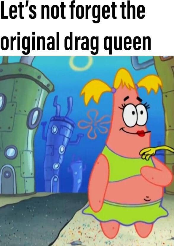 meme SpongeBob gadis menawan