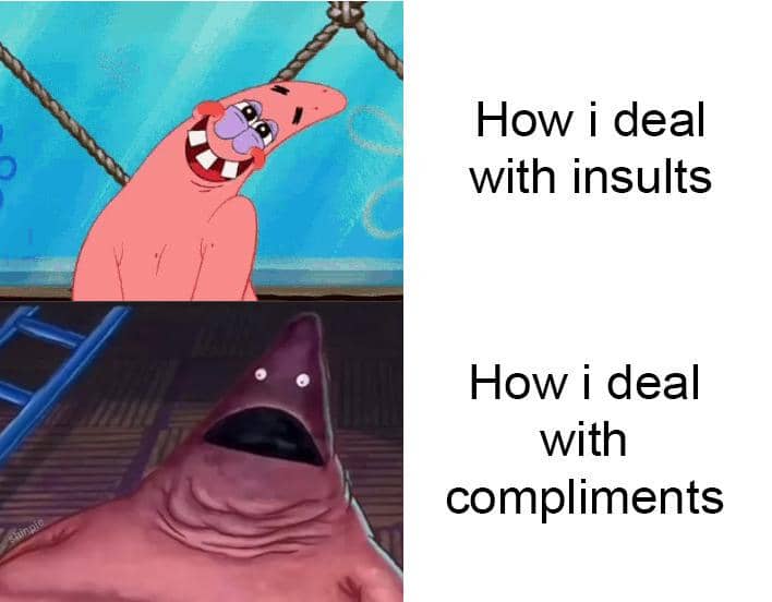 meme SpongeBob tentang pujian