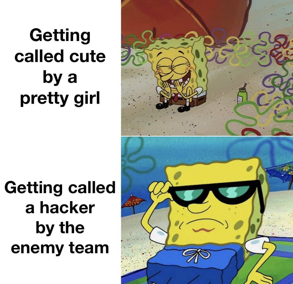 meme SpongeBob gadis menawan