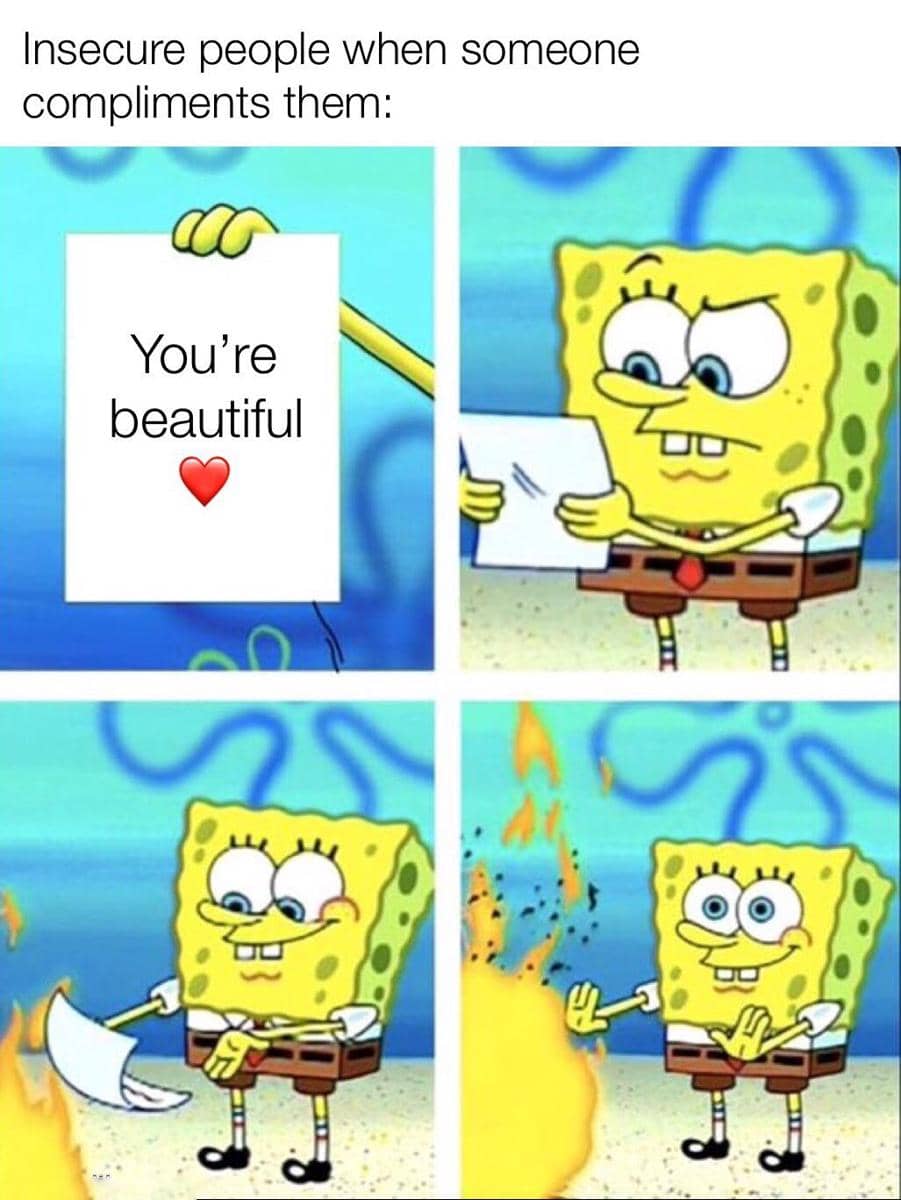 meme SpongeBob tentang pujian