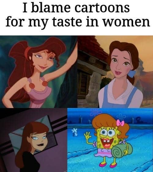 meme SpongeBob gadis menawan