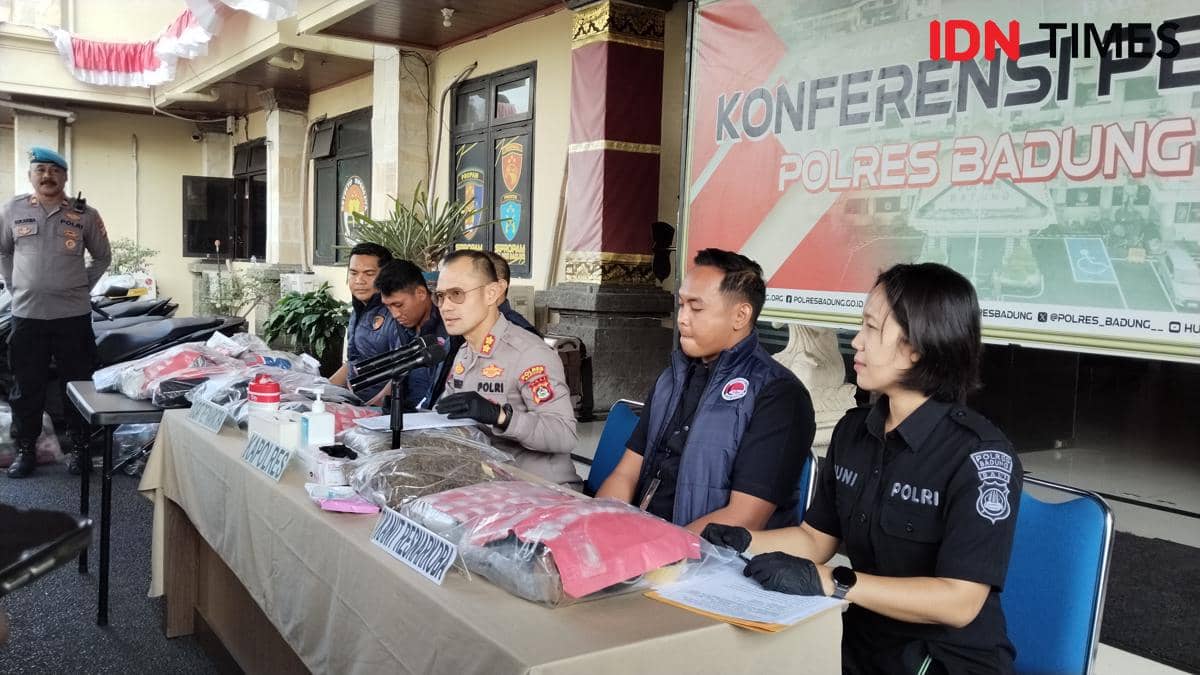 Polres Badung Sita Narkoba Rp475 Juta, Puluhan Tersangka Terjaring