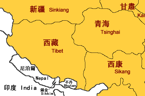 Wilayah perbatasan Nepal dan Tibet, China.