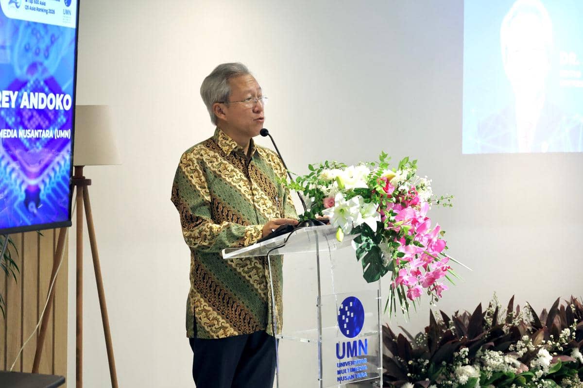 Sambutan presemian AI Learning Center oleh Andrey Andoko (Dok. UMN) .JPG