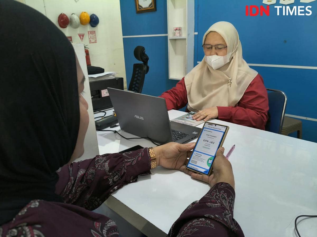 Ilustrasi proses Cek Kesehatan Gratis di Puskesmas Glugur Kota, Medan, dalam layanan pemeriksaan kesehatan bagi warga.