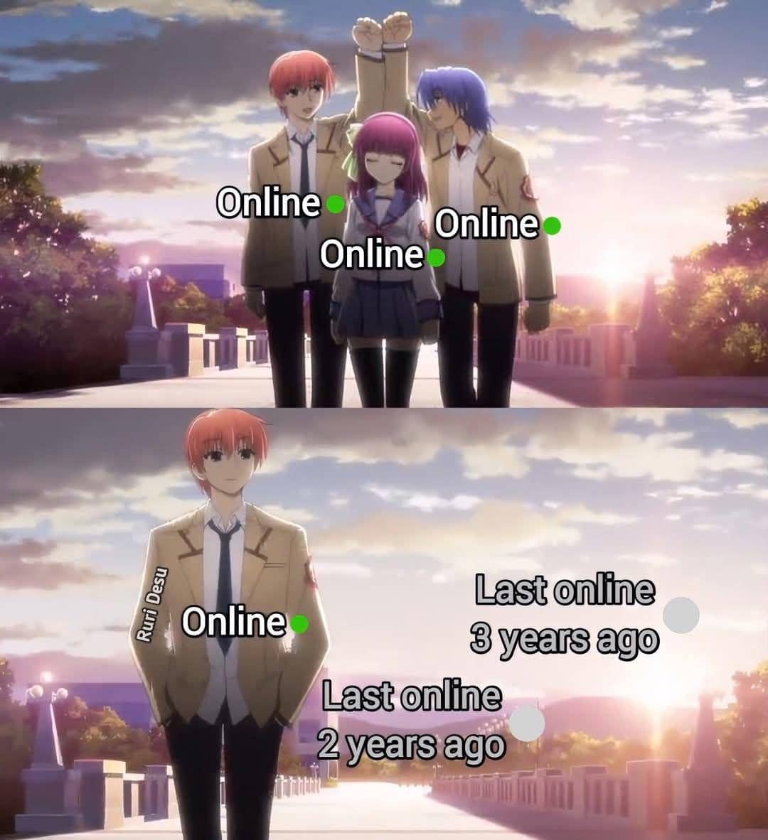 meme anime tentang online game