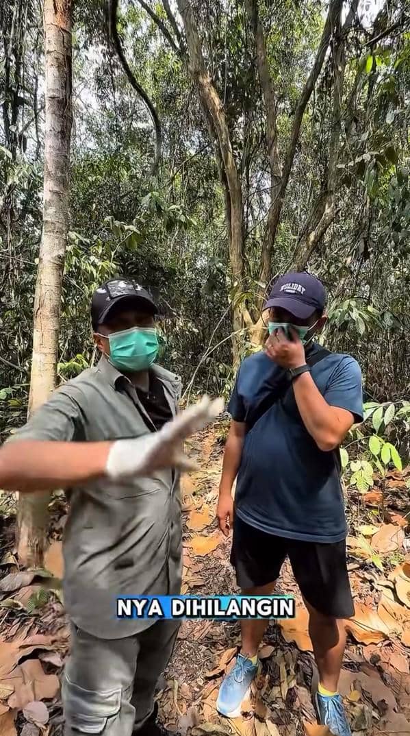 Irfan Hakim bertemu orangutan di hutan Kalimantan (instagram.com/irfanhakim75)