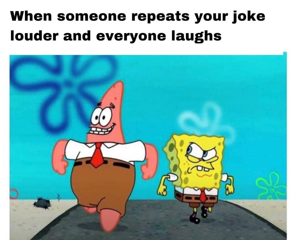 meme SpongeBob tentang momen paling dibenci