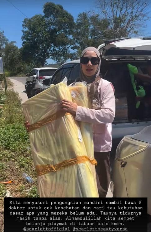 Zaskia Mecca Salurkan Bantuan untuk Korban Gempa di NTT (instagram.com/zaskiadyamecca)